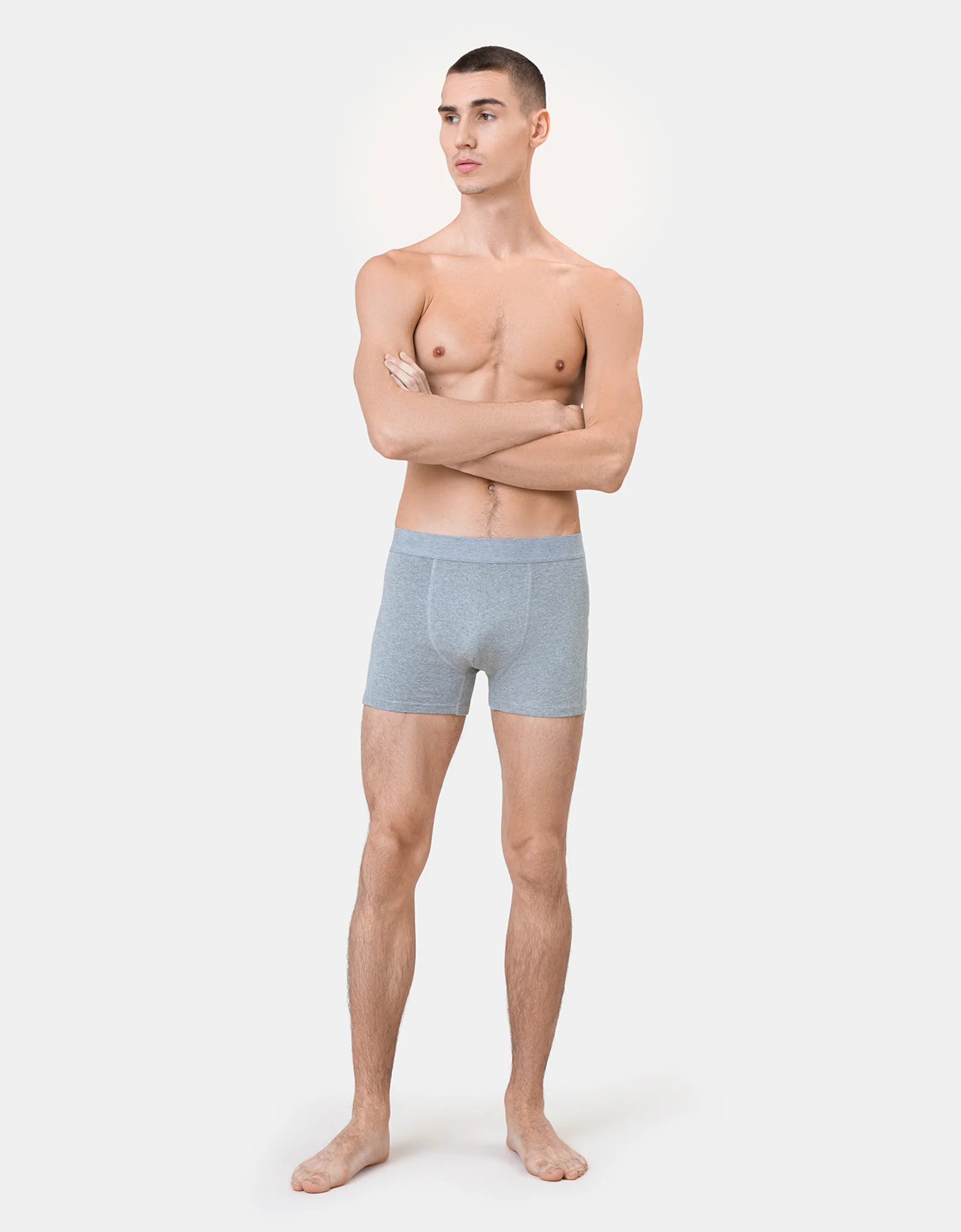 Organic Boxer Briefs 3 Pack - Heather Grey - Image 3