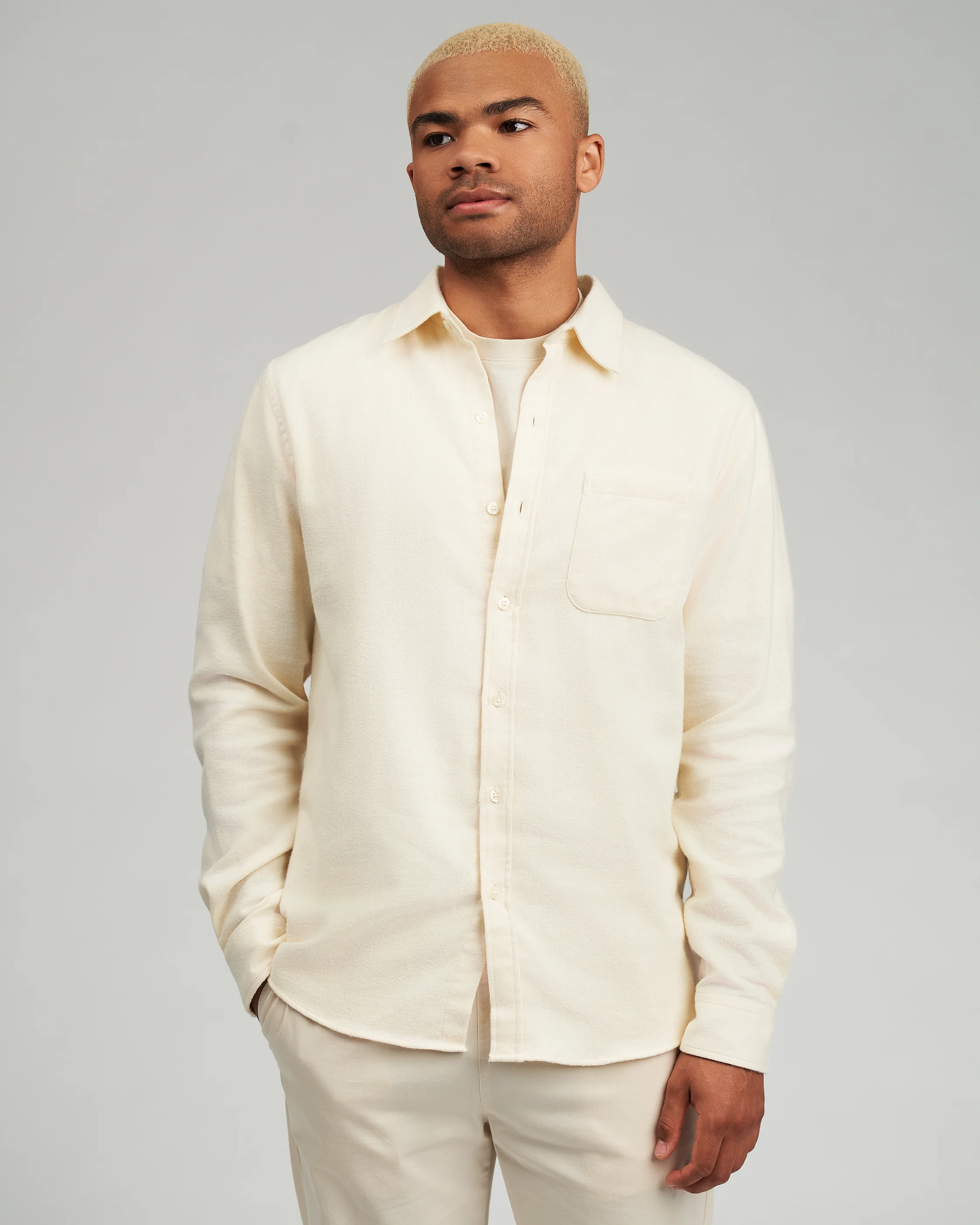 Organic Flannel Shirt - Hunter Green - Image 2