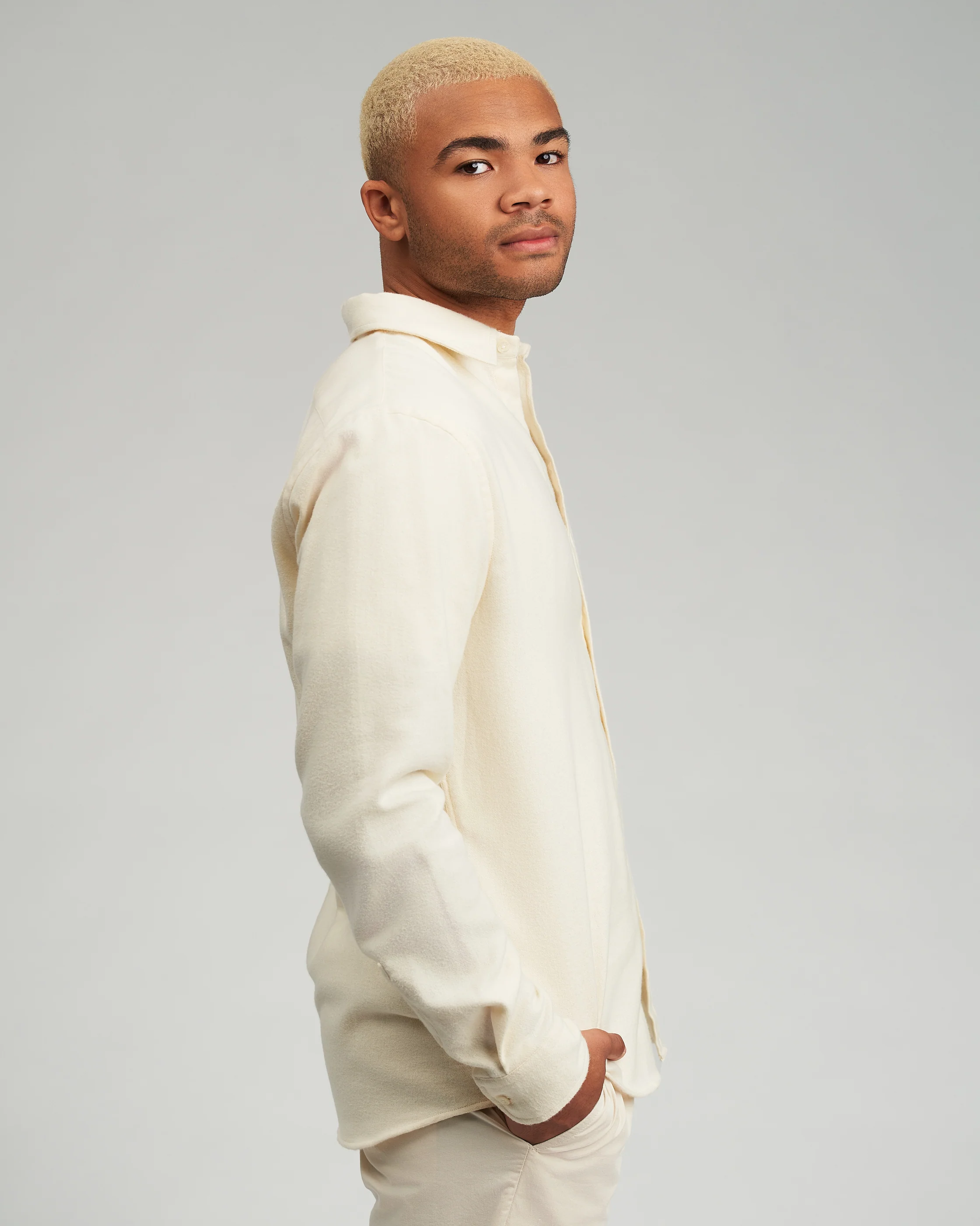 Organic Flannel Shirt - Hunter Green - Image 4