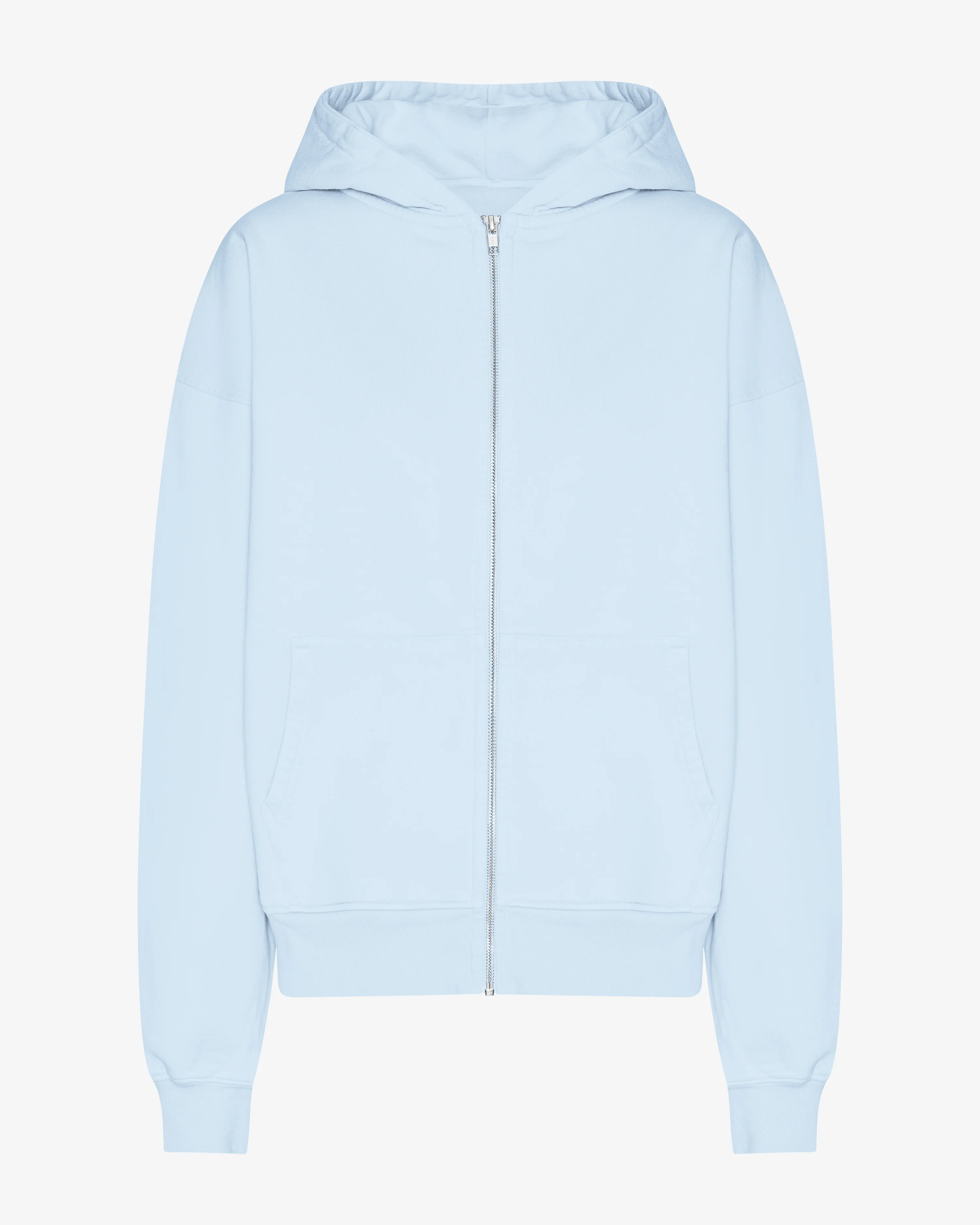 Organic Oversized Zip Hood - Polar Blue