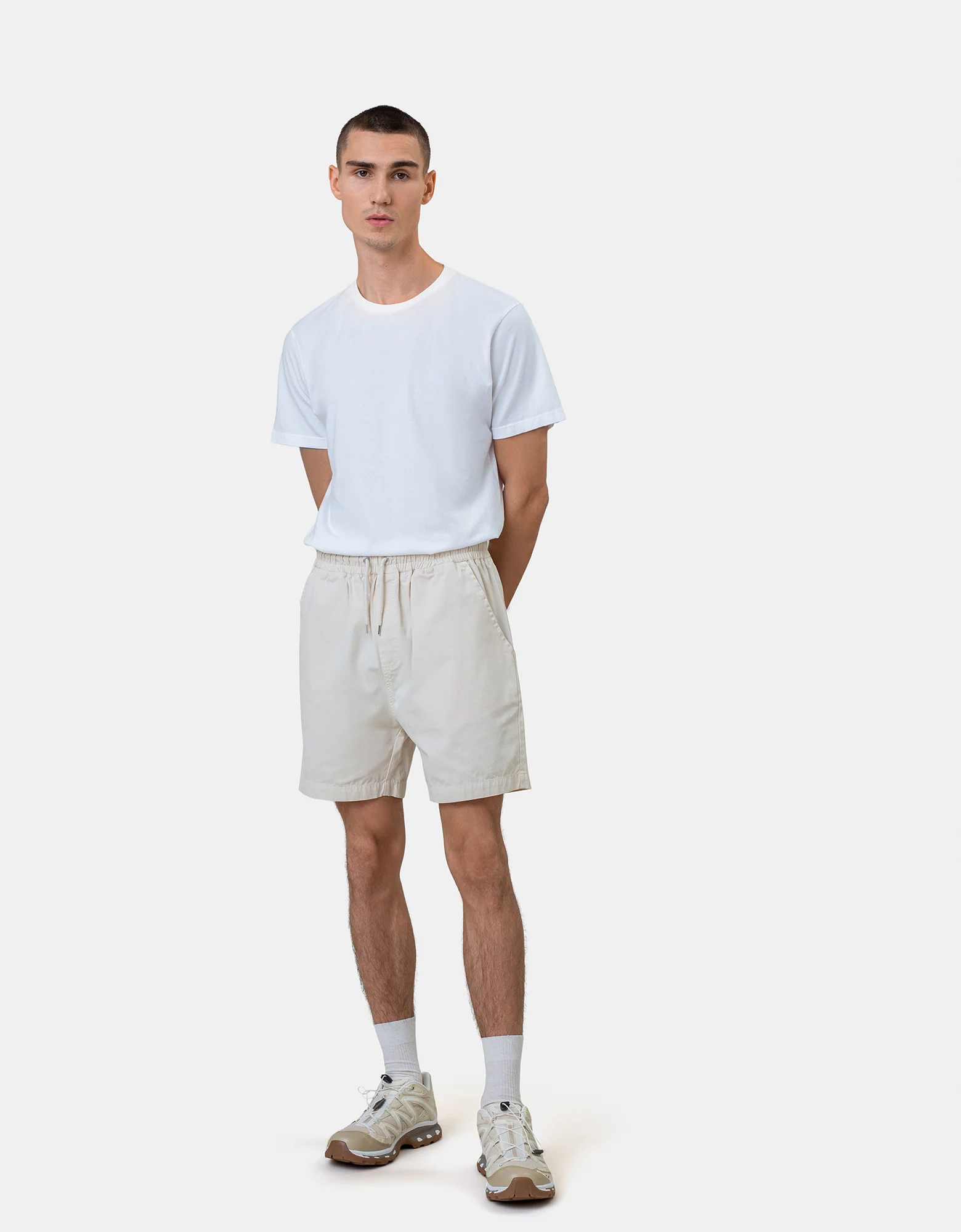 Organic Twill Shorts - Oyster Grey - Image 2