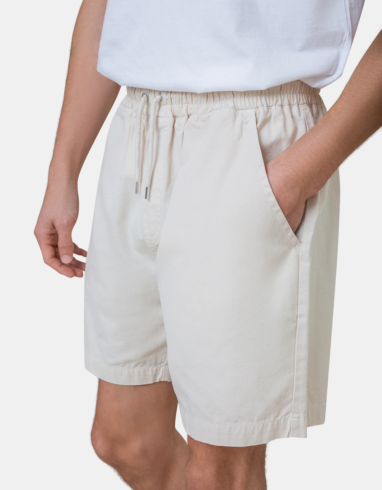 Organic Twill Shorts - Oyster Grey - Image 3