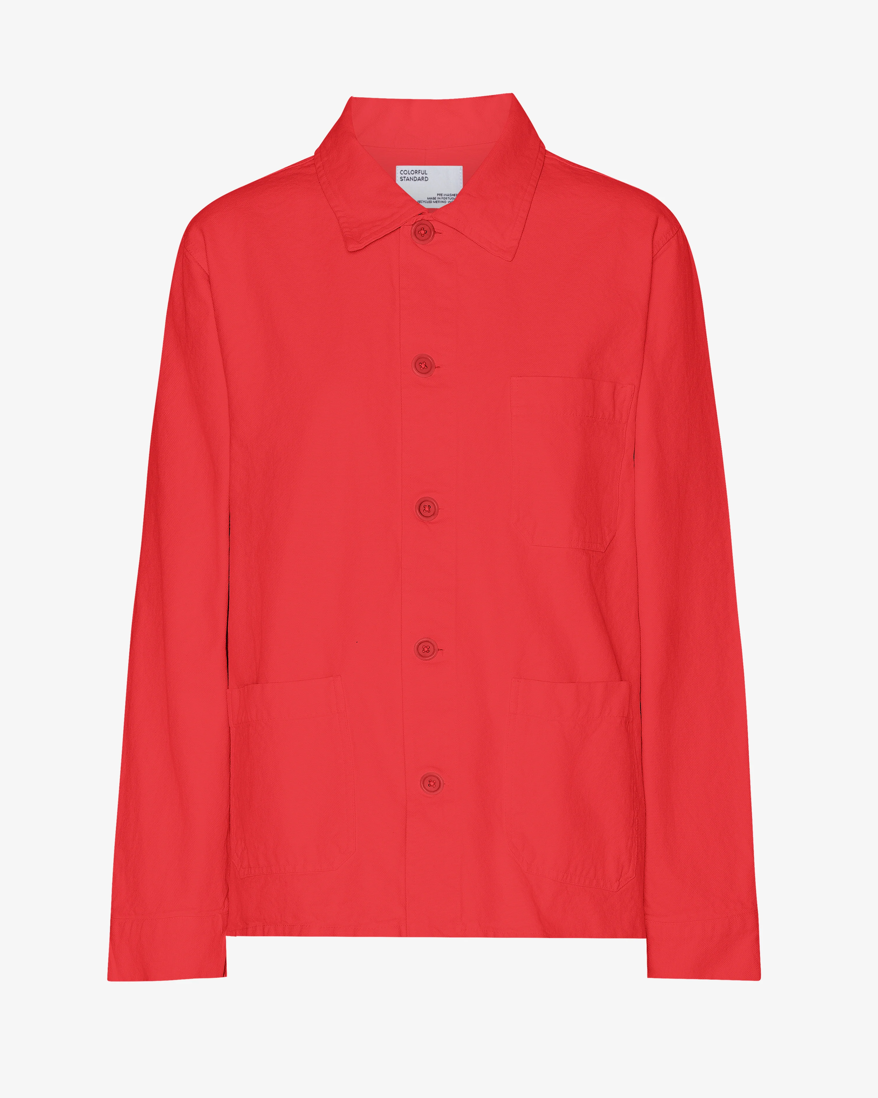 Organic Workwear Jacket - Red Tangerine