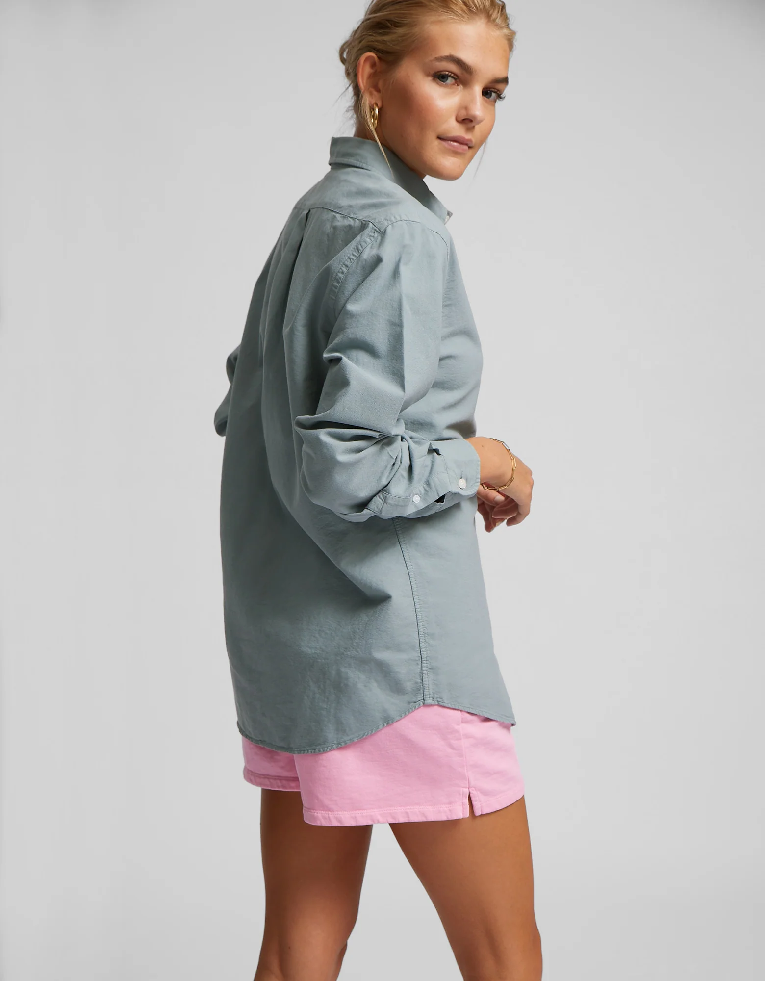 Women Organic Sweatshorts - Snow Melange - Image 2