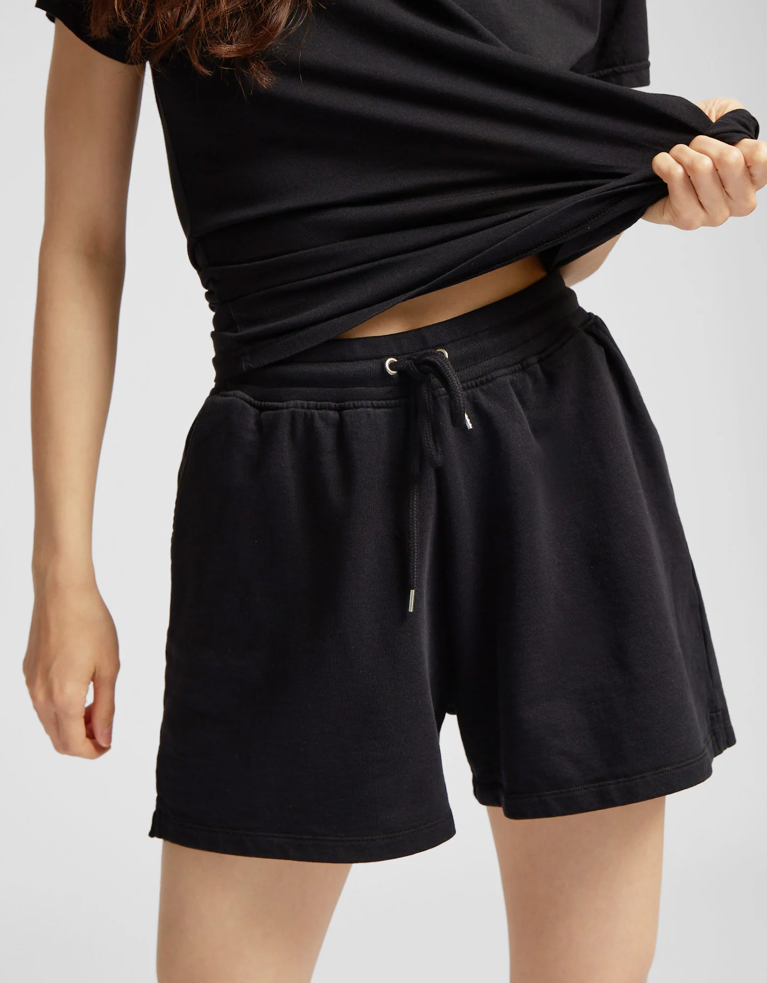 Women Organic Sweatshorts - Steel Blue - Image 3